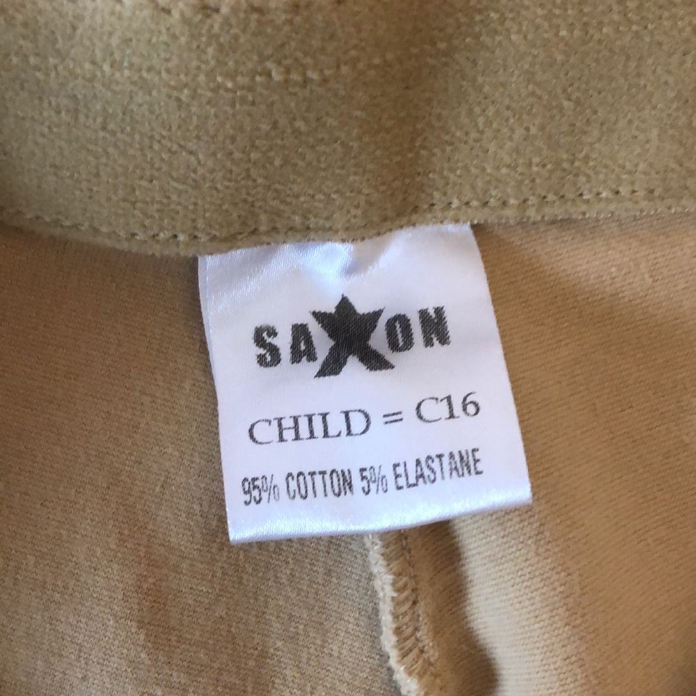 Saxon Kids Beige Riding Breeches - size Child = C16 - Picture 13 of 15